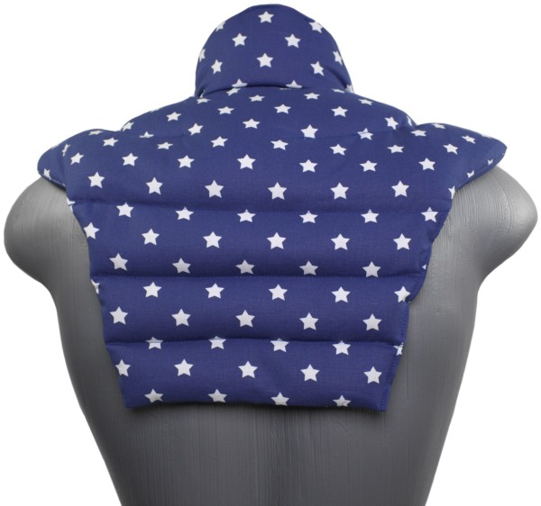 Körner Nackenkissen und Rücken Sterne-blau