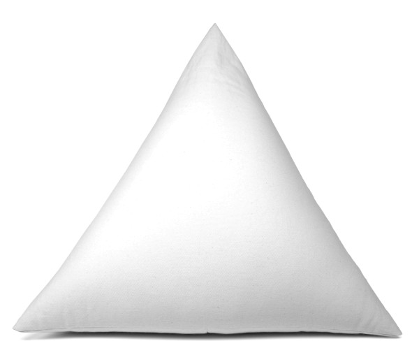 Inlett Dreieck Kissen Köper weiß