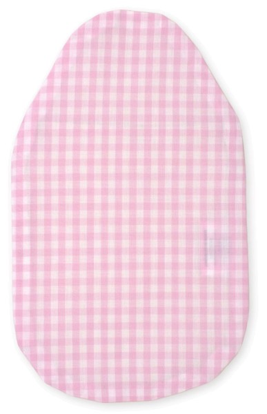 Bio Wärmflaschenbezug rosa-weiß für Kinderwärmflasche 